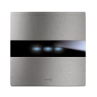 AVE - Triplo comando touch. placca alluminio colore naturale. 1P 6A 230V~ led finitura spazzolata 2 Mod.