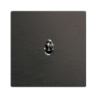 AVE - Singolo deviatore levetta. placca alluminio colore antracite. 1P 10AX 250V~ finitura spazzolata 2 Mod.