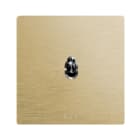 AVE - Singolo deviatore levetta. placca alluminio colore oro. 1P 10AX 250V~ finitura spazzolata 2 Mod.