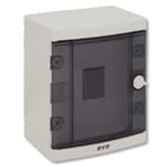 AVE - Centralino IP55 da parete con 5 moduli DIN, ideale per installazioni sicure e affidabili.