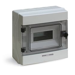 AVE - Quadro ip65 da parete 8 moduli din, quadro ip65 da parete 8 mod. din. Q6508