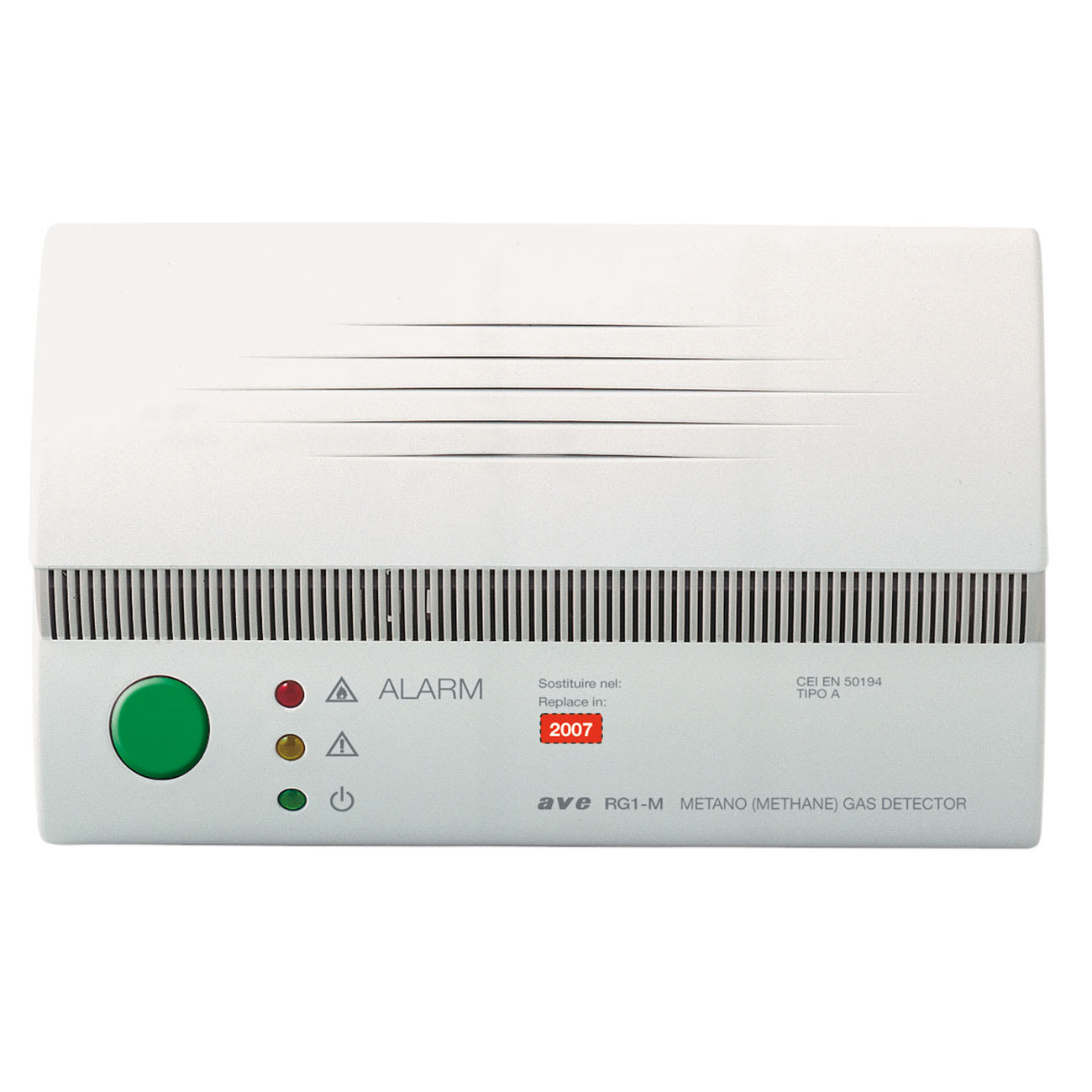 AVE - Rivelatore di gas metano da parete, dispositivo essenziale per la sicurezza domestica.