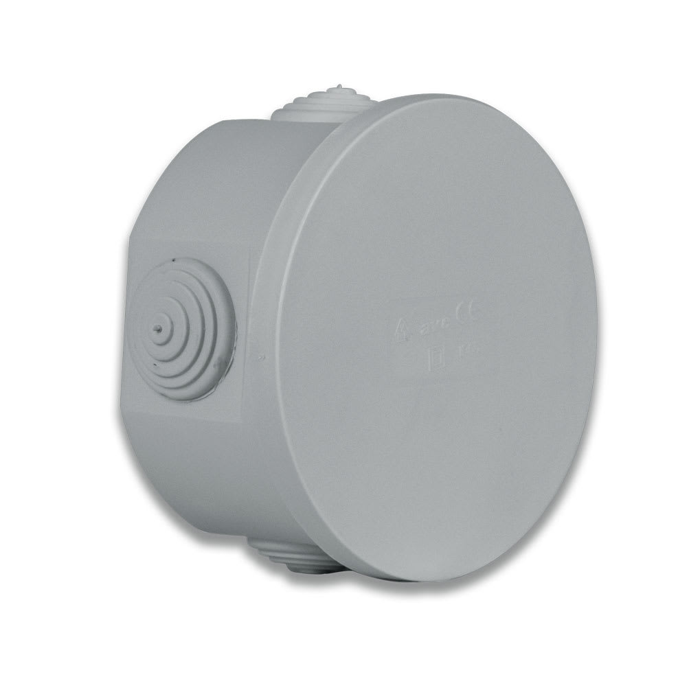 AVE - Scatola IP44 di derivazione da parete con passacavi  Dimensioni diametro 80 profondita'40 mm