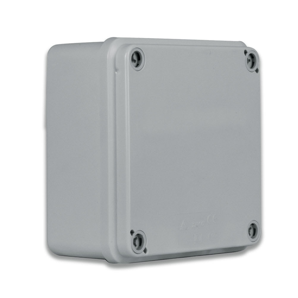 AVE - Scatola IP65 di derivazione da parete con pareti lisce  Dimensioni (L H P): 100 x 100 x 50 mm