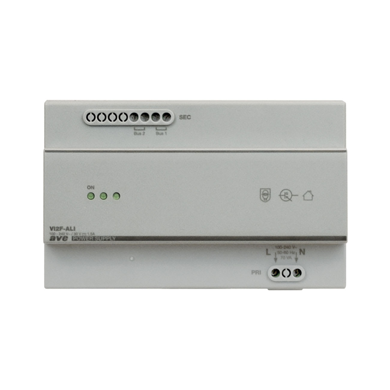 AVE - ALIMENTATORE PER IMPIANTO VIDEOCITOFONICO  30V 1.5A  SISTEMA 2 FILI