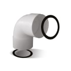 AVE - Curva a 90 gradi in polietilene diametro 75/63 mm, ideale per impianti idraulici e sistemi di tubazioni.