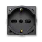 AVE - Presa schuko. New/England Style S44. colore Tekla. 16A 2P+T 250V 2 Mod. 444090SGTK