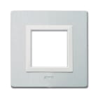 AVE - Placca Vera44 Alluminio. S44 colore alluminio naturale. con cornicetta 2 Mod.