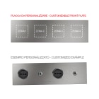 AVE - Placca Vera44 Alluminio. S44 personalizzabile colore alluminio naturale 2+2+2+2 Mod.