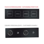 AVE - Placca Vera44 Alluminio. S44 personalizzabile colore antracite 2+2+2+2 Mod.