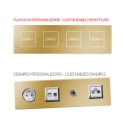 AVE - Placca Vera44 Alluminio. S44 personalizzabile colore oro 2+2+2+2 Mod.