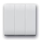 AVE - Triplo deviatore tasti lisci. Domus S44. colore RAL 9010. 1P 10AX non illuminabile  finitura lucida  2 Mod. 441002K3/10A