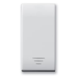 AVE - Pulsante tasto con gemma. Domus S44. colore RAL 9010. N.A. 2P 10A illuminabile  finitura lucida  1 Mod. 441005/2P