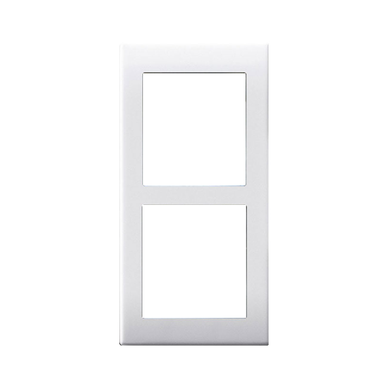 AVE - Adattatore per 2 connettori RJ45. Domus S44 colore RAL 9010 finitura lucida 1 Mod. 441029SC/2C