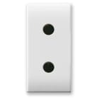 AVE - Presa 2 poli. Domus S44. colore RAL 9010. 2P 16A 250V alveoli 4.8mm  finitura lucida  1 Mod. 441034S