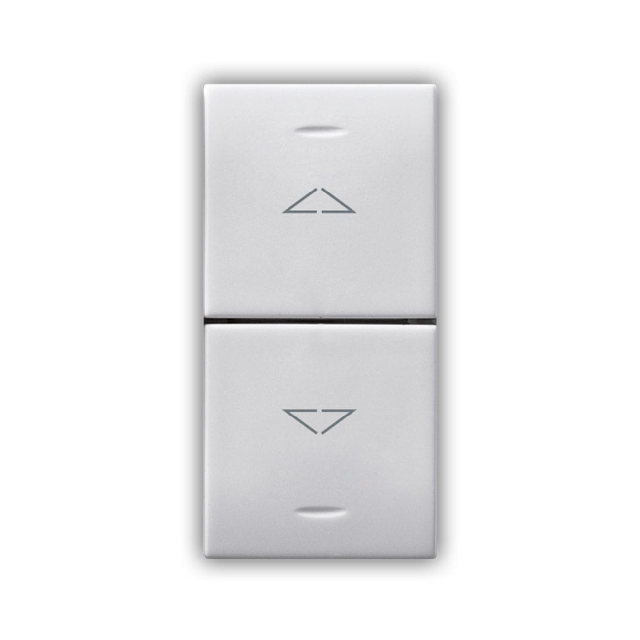 AVE - Doppio pulsante con frecce. Domus S44. colore RAL 9010.  1P NA+1P NA 10A 250v  finitura lucida  1 Mod. 441056F