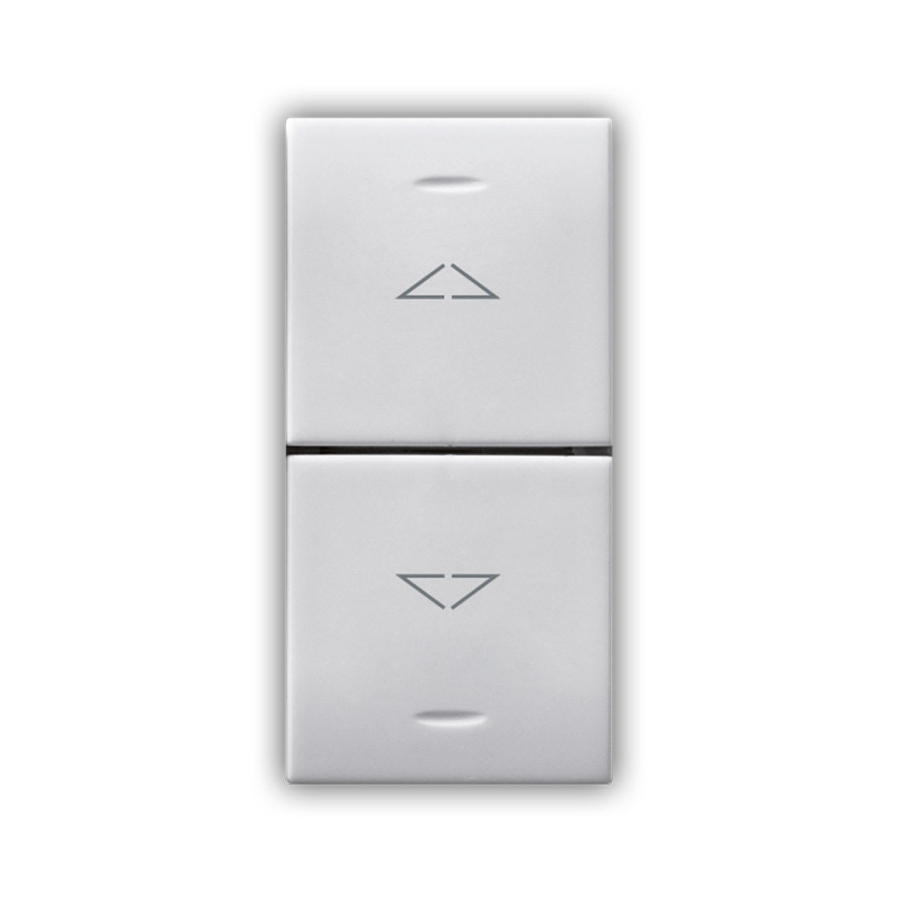 AVE - Doppio pulsante con frecce. Domus S44. colore RAL 9010. 1P NA+1P NA 10A 250v finitura lucida 1 Mod. 441056F