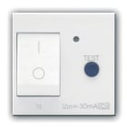 AVE - Interruttore differenziale puro. Domus S44. colore RAL 9010. 2P 16A 30mA 230V  finitura lucida  2 Mod. 441062X16/30MA