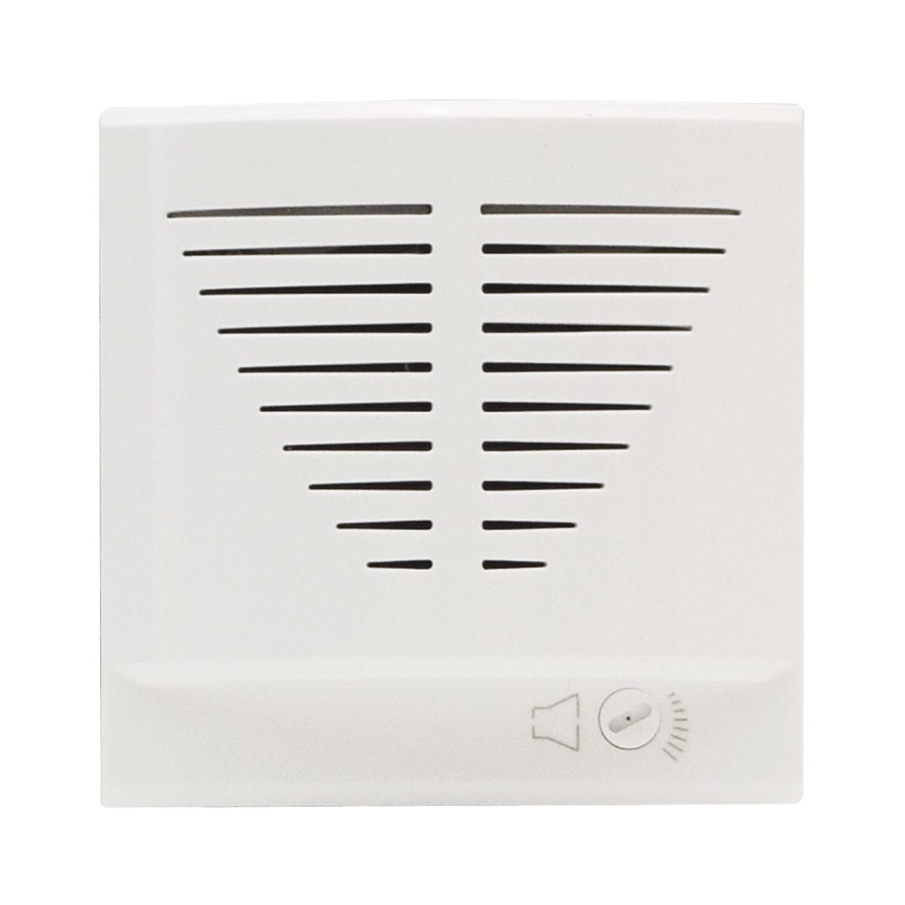 AVE - Suoneria tritonale. Domus S44. colore RAL 9010. 12vcc/ca  finitura lucida  2 Mod. 441083/2