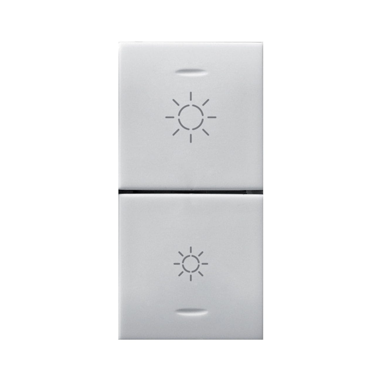 AVE - DUE MEZZI TASTI PER DIMMER IOT DOMUS 1 MOD. S44 441TGD-W
