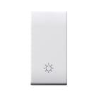 AVE - Tasto simbolo Lampada Domus S44. colore RAL 9010  finitura lucida  1 Mod. 441TLP