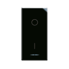 AVE - Interruttore con gemma. Life S44. colore Nero. 2P 16AX illuminabile finitura lucida 1 Mod. 442010