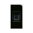 AVE - Presa RJ11 morsetti a vite. Life S44 colore Nero  finitura lucida  1 Mod. 442024