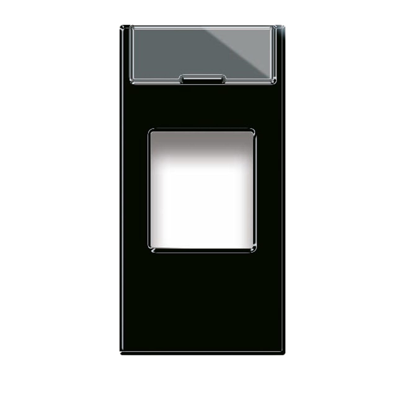 AVE - Adattatore per connettori RJ45. Life S44 colore Nero  finitura lucida  1 Mod. 442029SC