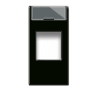 AVE - Adattatore per connettori RJ45. Life S44 colore Nero  finitura lucida  1 Mod. 442029SC