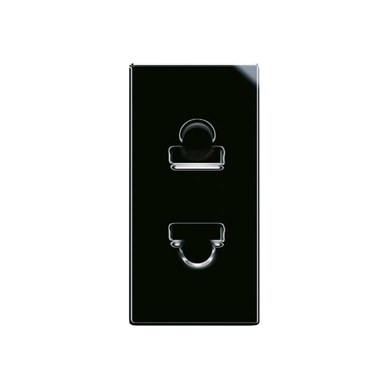 AVE - Presa euroamericana. Life S44. colore Nero. 2P 16A 250V finitura lucida 1 Mod. 442033S