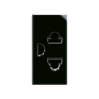 AVE - Presa euroamericana. Life S44. colore Nero. 2P+T 16A 250V finitura lucida 1 Mod. 442033TD