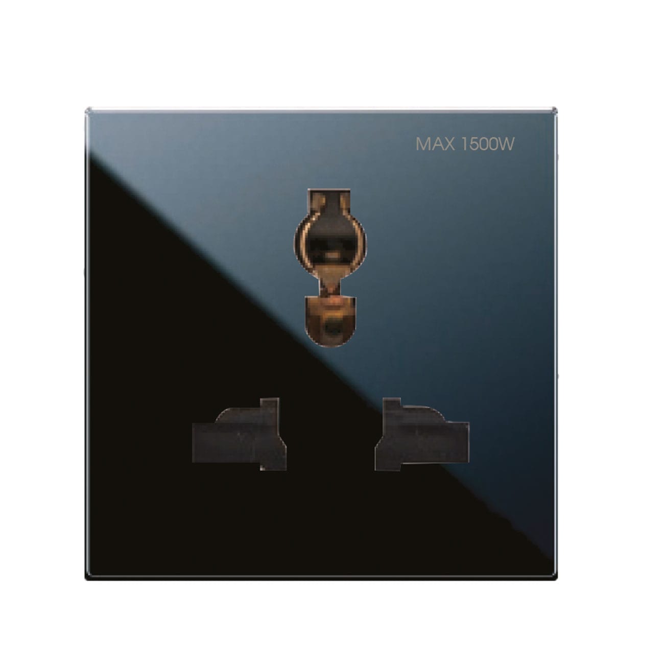 AVE - Presa mstd. Life S44. colore Nero.  2P+T 250V  finitura lucida  2 Mod. 442059TS