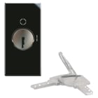 AVE - Pulsante a chiave. Life S44. colore Nero. 2P 10AX 250V  finitura lucida  1 Mod. 442075