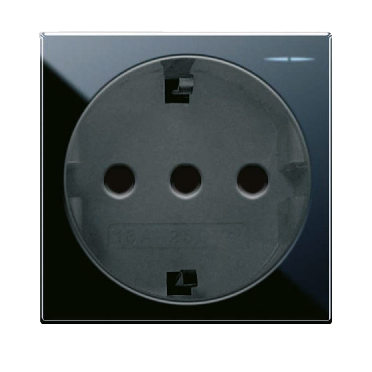 AVE - Presa schuko P30. Life S44. colore Nero.  2P+T 16A 250V  finitura lucida  2 Mod. 442090TS