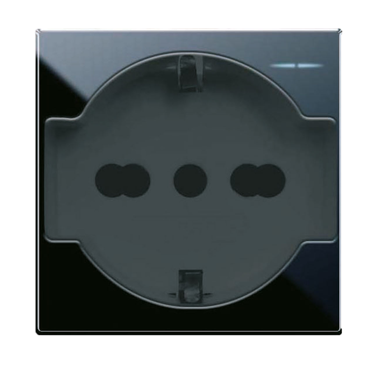 AVE - Presa schuko bipasso. Life S44. colore Nero. 2P+T 10/16A 250V finitura lucida 2 Mod. 442090/15TS