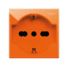 AVE - Presa schuko bipasso. S44. colore arancio.  2P+T 16A 250V  finitura lucida  2 Mod. 442090/15TSA
