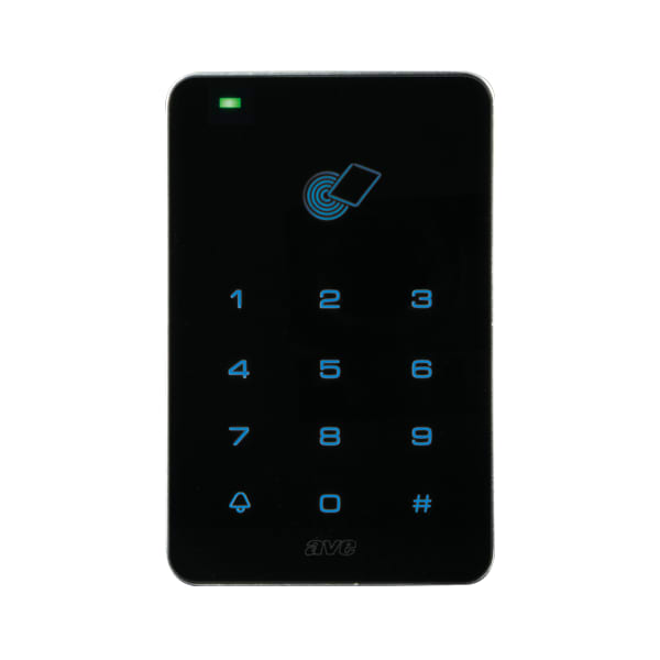 AVE - TASTIERA NUMERICA PER CONTROLLO ACCESSI. DISPLAY TOUCH RETROILLUMINATO RGB. LETTORE MIFARE INTEGR. INST. DA ESTERNO PROTETTO. COLORE NERO 442MBTC-TN