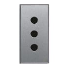 AVE - Presa standard italiano. Allumia S44. colore Grigio Tech. P11 2P+T 10A 250V  finitura lucida  1 Mod. 443006TS