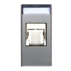AVE - Presa RJ45 CAT6 FTP schermata Allumia S44 colore Grigio Tech finitura lucida 1 Mod. 443029C6S