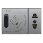 AVE - Presa rasoi euroamericana. Allumia S44. colore Grigio Tech 230V 20VA  finitura lucida  3 Mod. 443033RS