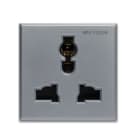 AVE - Presa mstd. Allumia S44. colore Grigio Tech. 2P+T 250V finitura lucida 2 Mod. 443059TS