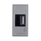 AVE - Caricatore USB tipo A. Allumia S44. colore grigio tech. 3A alimentazione 240V finitura lucida 1 Mod.