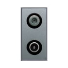 AVE - PRESA TV SAT DEMISCELATA MORSETTO A VITE. ALLUMIA S44. COLORE RAL 9007 FINITURA LUCIDA 1 MOD. 443096DM