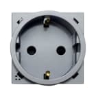 AVE - Presa schuko. New/England Style S44. colore Allumia. 16A 2P+T 250V  2 Mod. 444090SALS