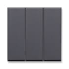 AVE - Triplo deviatore tasti lisci. Tekla S44. colore grigio Tekla. 1P 10AX non illuminabile  finitura opaca  2 Mod. 445002K3/10A