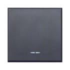 AVE - Pulsante con gemma. Tekla S44. colore grigio Tekla. N.A. 1P 10A illuminabile finitura opaca 2 Mod. 445005/2