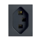 AVE - Presa std svizzero. Tekla S44. colore RAL 7016. 16A 250V 2P+T  finitura opaca  1.5 Mod. 445023T