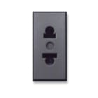 AVE - Presa euroamericana. Tekla S44. colore grigio Tekla. 2P 16A 250V  finitura opaca  1 Mod. 445033