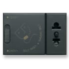 AVE - Presa rasoi euroamericana. Tekla S44. colore grigio Tekla 230V 20VA finitura opaca 3 Mod. 445033RS