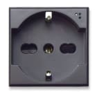 AVE - Presa schuko bipasso. Tekla S44. colore grigio Tekla.  2P+T 10/16A 250V  finitura opaca  2 Mod. 445090/15TS